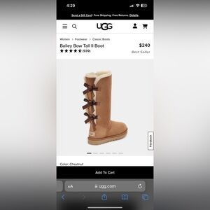 Bailey Bow Tall II Boot plus Ugg cleaning kit